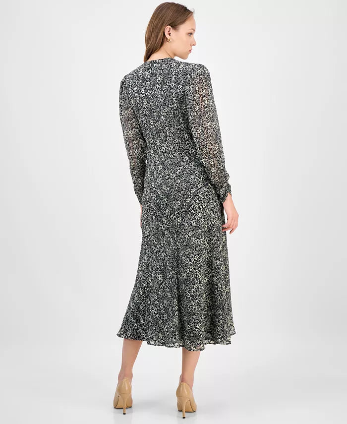BOSS Orange Women's Printed High-Low Midi Dress
