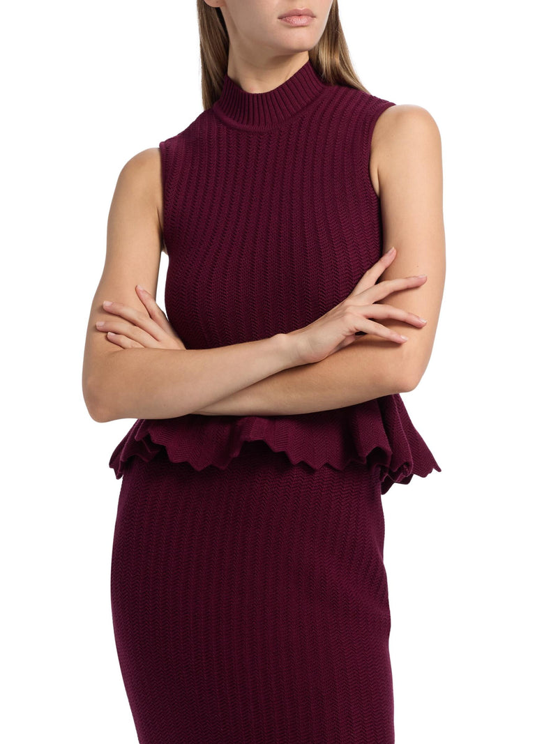 AKNVAS Naja Cotton Knit Peplum Top
