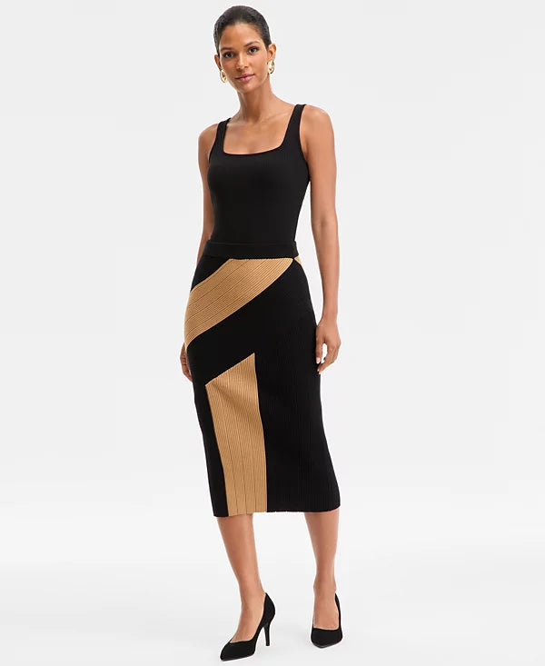 I.N.C. International Concepts Women's Asymmetric-Patchwork Skirt