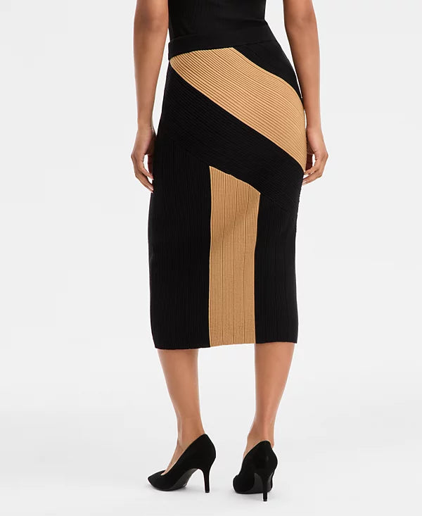I.N.C. International Concepts Women's Asymmetric-Patchwork Skirt