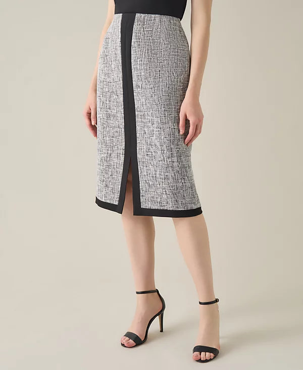 Kasper Women's Tweed Split-Seam Skirt, Regular & Petite
