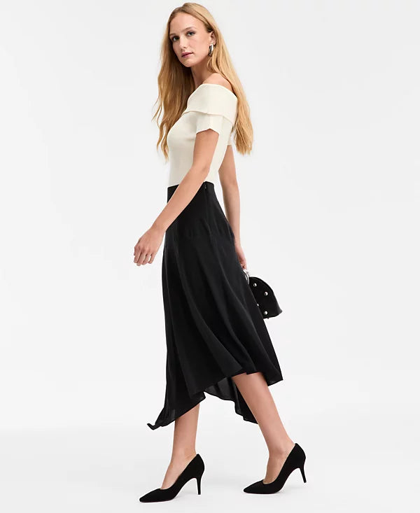 I.N.C. International Concepts Women's Printed Asymmetrical Midi Skirt