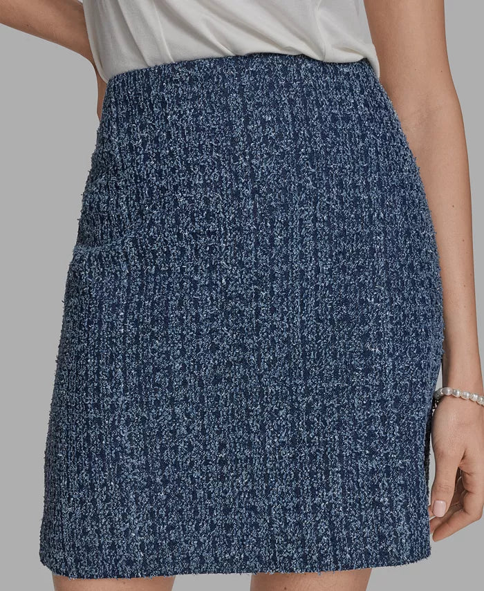BCBG Women's Cotton Tweed Mini Pencil Skirt