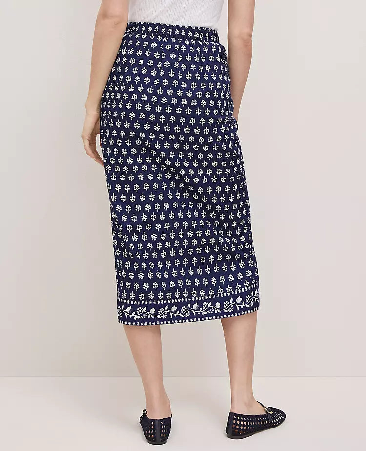 Ann Taylor Petite Weekend Collection Petaled Sarong Skirt