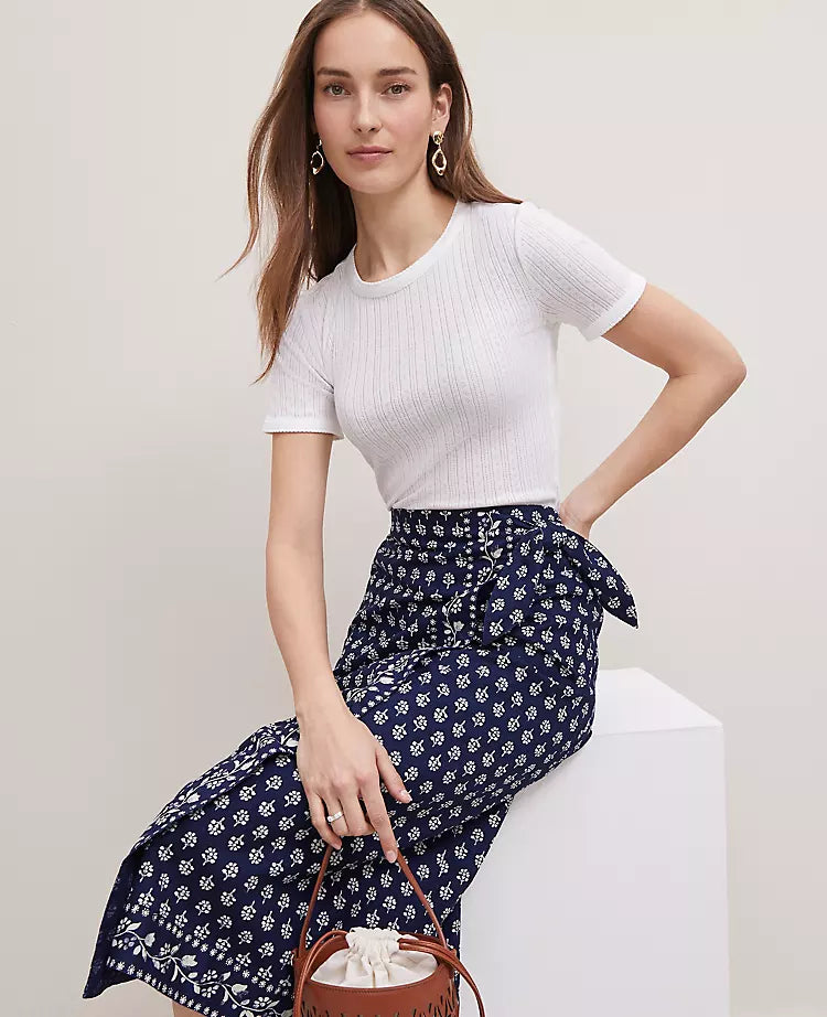 Ann Taylor Petite Weekend Collection Petaled Sarong Skirt