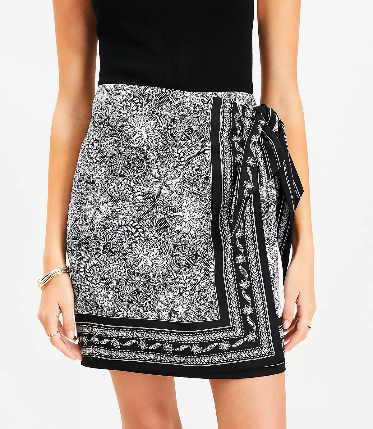 LOFT Deco Mini Wrap Skirt