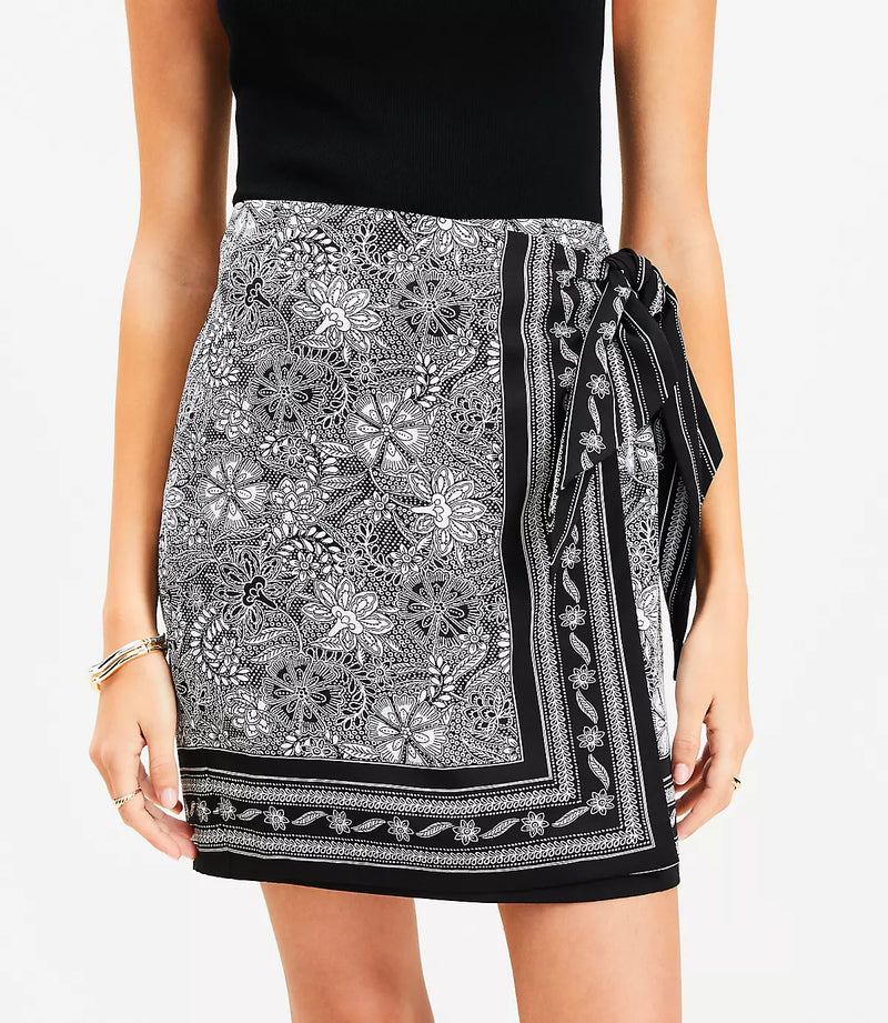 LOFT Deco Mini Wrap Skirt