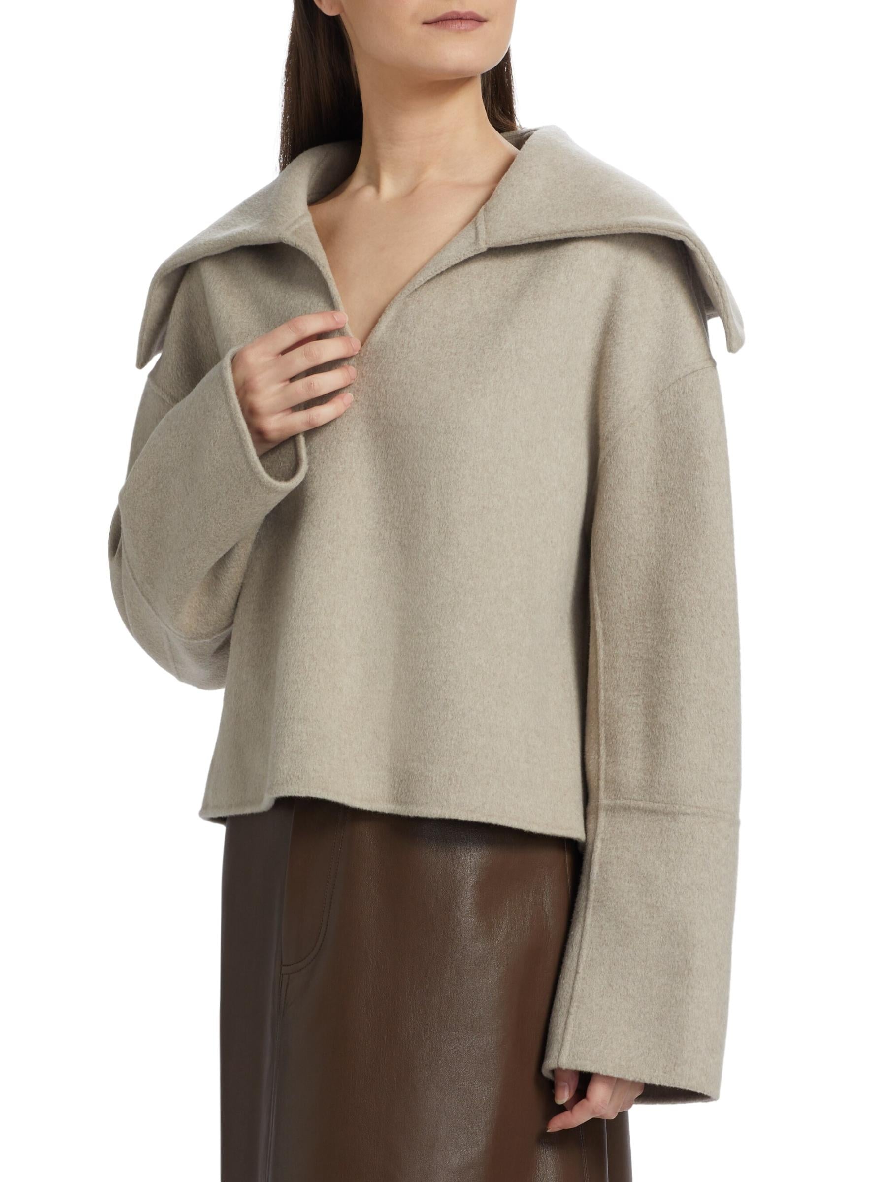 Nanushka Maxe Wool Knit Jacket