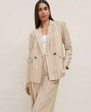 Ann Taylor The Double Breasted Blazer in Pinstripe