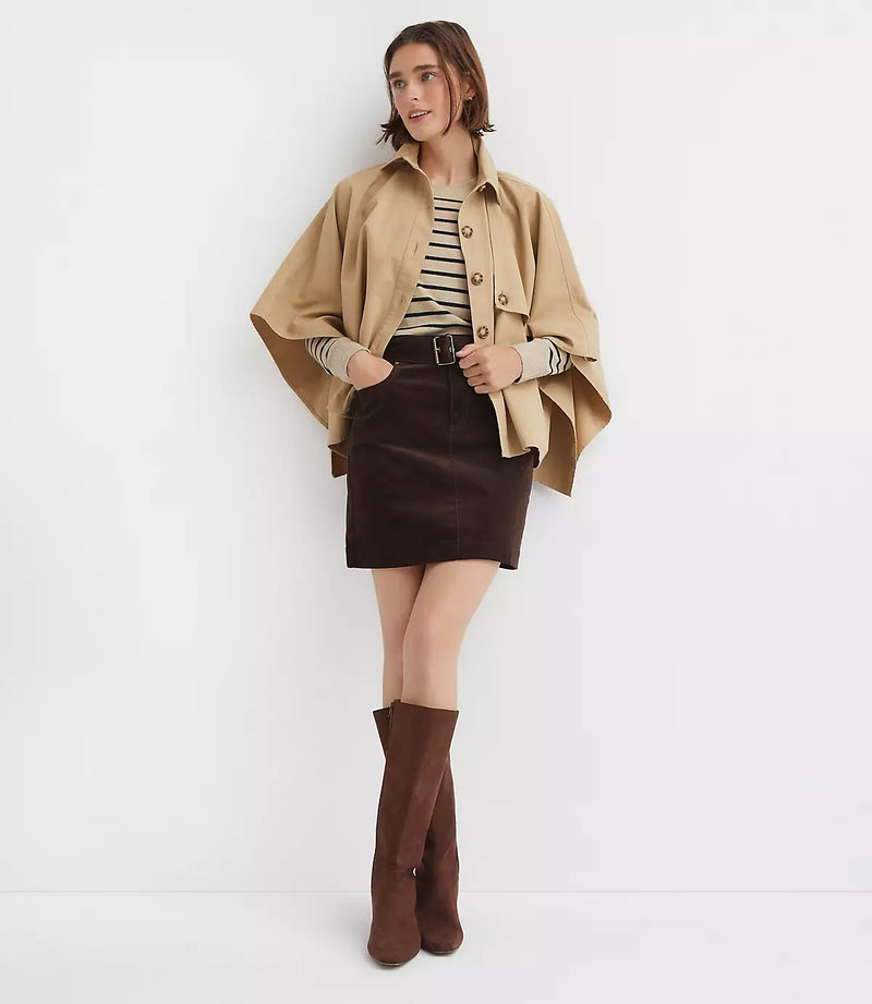 LOFT Twill Trench Cape
