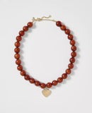 Ann Taylor Stone Heart Pendant Necklace