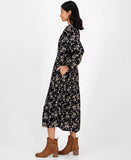 Style & Co Women's Printed Long Sleeve Tiered Dress, Macy's Exclusive