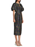 Kay Unger Jolie Pleated Tea-Length Dress