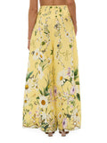 Camilla Daisy Chains Linen-Blend Wide-Leg Pants