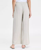 JM Collection Women's Linen Blend Wide-Leg Pull-On Pants