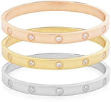 Stainless Steel Hinged Bangle Bracelet 18cm