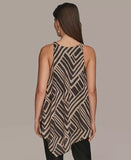 Donna Karan New York Women's Printed Sleeveless Blouse