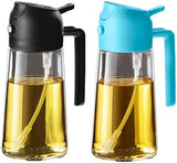 TrendPlain 2 in 1 Glass Oil Sprayer and Dispenser 470ml