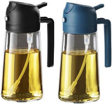 TrendPlain 2 in 1 Glass Oil Sprayer and Dispenser 470ml