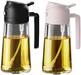 TrendPlain 2 in 1 Glass Oil Sprayer and Dispenser 470ml