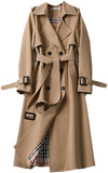 Loose Fitting Women's Trench Coat Mid Length