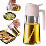 TrendPlain 2 in 1 Glass Oil Sprayer and Dispenser 470ml