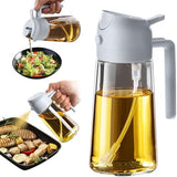 TrendPlain 2 in 1 Glass Oil Sprayer and Dispenser 470ml