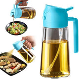 TrendPlain 2 in 1 Glass Oil Sprayer and Dispenser 470ml