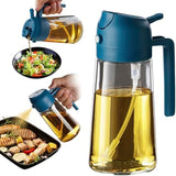 TrendPlain 2 in 1 Glass Oil Sprayer and Dispenser 470ml