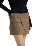 A.L.C. Plaid Wool Wrap Miniskirt