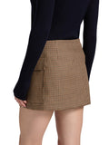 A.L.C. Plaid Wool Wrap Miniskirt