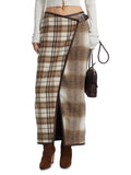 Toccin Casey Plaid Wrap Skirt