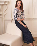 Ann Taylor Lace Flounce Midi Skirt