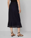 Ann Taylor Lace Flounce Midi Skirt