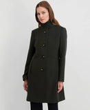 Tahari Women's Stand-Collar Button-Front Coat