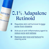 Differin 0.1% Adapalene Retinoid Pump Acne Treatment (90 Day Supply), 45 Gram