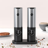 CIRCLE JOY Electric Rechargeable Salt and Pepper Grinder Set