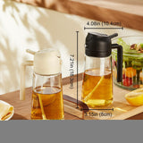 TrendPlain 2 in 1 Glass Oil Sprayer and Dispenser 470ml