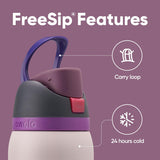 Owala FreeSip Insulated Stainless Steel Water Bottle with Straw for Sports and Travel 700ml