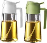TrendPlain 2 in 1 Glass Oil Sprayer and Dispenser 470ml