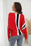 FULIER Womens Boat Neck Batwing Sleeves Dolman Knitted Sweater
