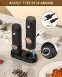 CIRCLE JOY Electric Rechargeable Salt and Pepper Grinder Set