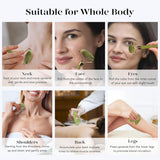 Genuine Jade Roller & Gua Sha Set for Face