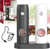 CIRCLE JOY Electric Rechargeable Salt and Pepper Grinder Set