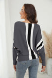 FULIER Womens Boat Neck Batwing Sleeves Dolman Knitted Sweater