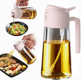 TrendPlain 2 in 1 Glass Oil Sprayer and Dispenser 470ml