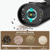 CIRCLE JOY Electric Rechargeable Salt and Pepper Grinder Set