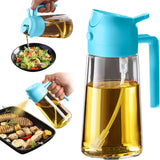 TrendPlain 2 in 1 Glass Oil Sprayer and Dispenser 470ml