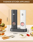 CIRCLE JOY Electric Rechargeable Salt and Pepper Grinder Set