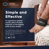 Copper Compression Copper Arch Support - 2 Plantar Fasciitis Braces/Sleeves
